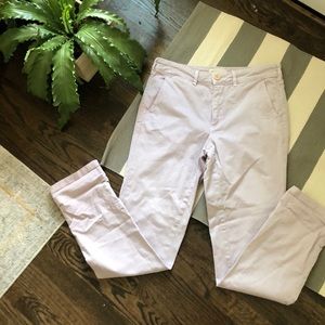 Light purple chinos by Anthropologie